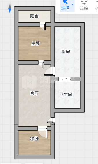 金盘路,豪华装修2室1厅1卫1阳台，拎包入住，采光空气都很好！15