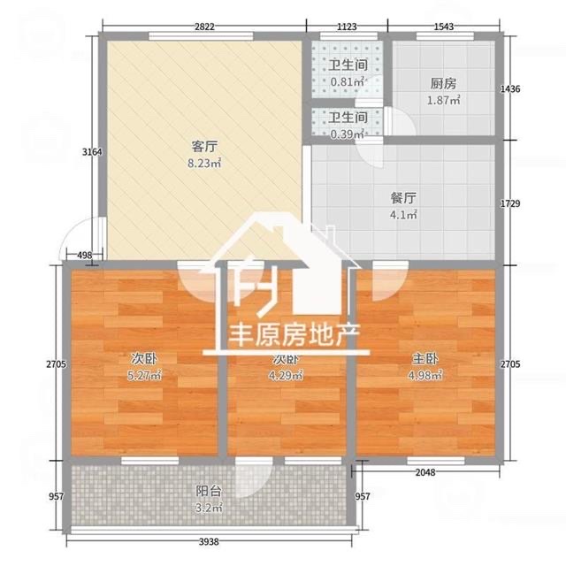 罗山县罗山普通3室2厅1卫二手房出售7