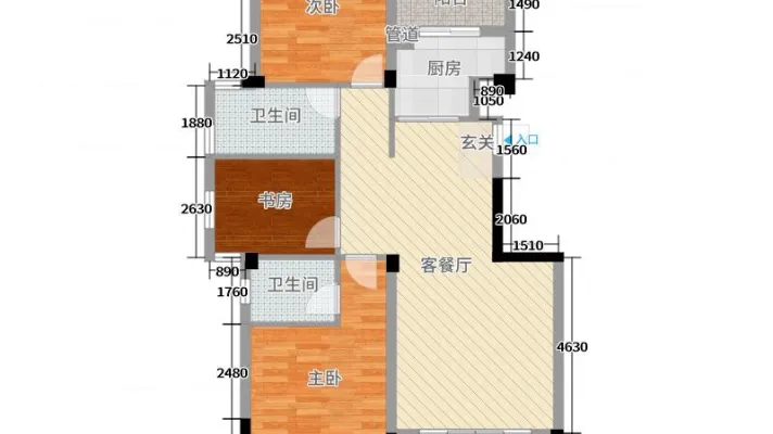 万象城附近，广源国际社区，3房2厅2卫82万，户型方正