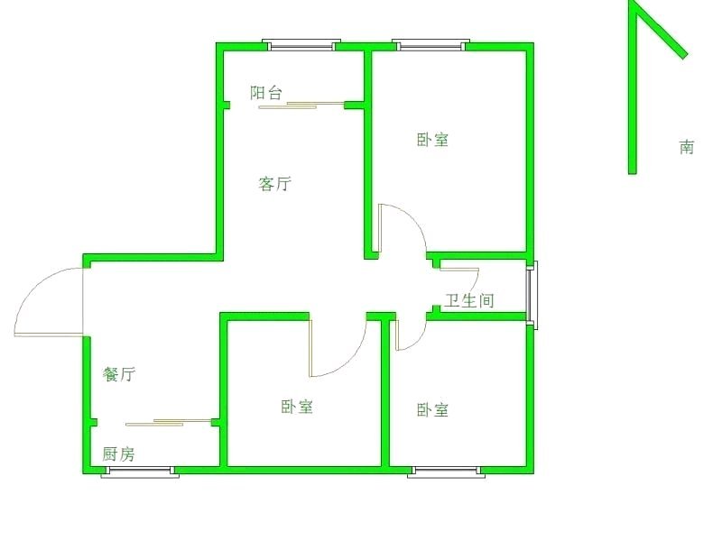金柱大学城C区,简装三室有简单家具，看房有钥匙11