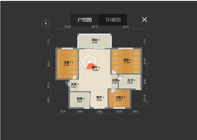 宝源花园,3室2厅1卫1阳台，拎包入住，采光空气都很好！10