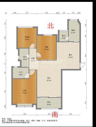 青山湖区高新区精装3室2厅2卫二手房出售16