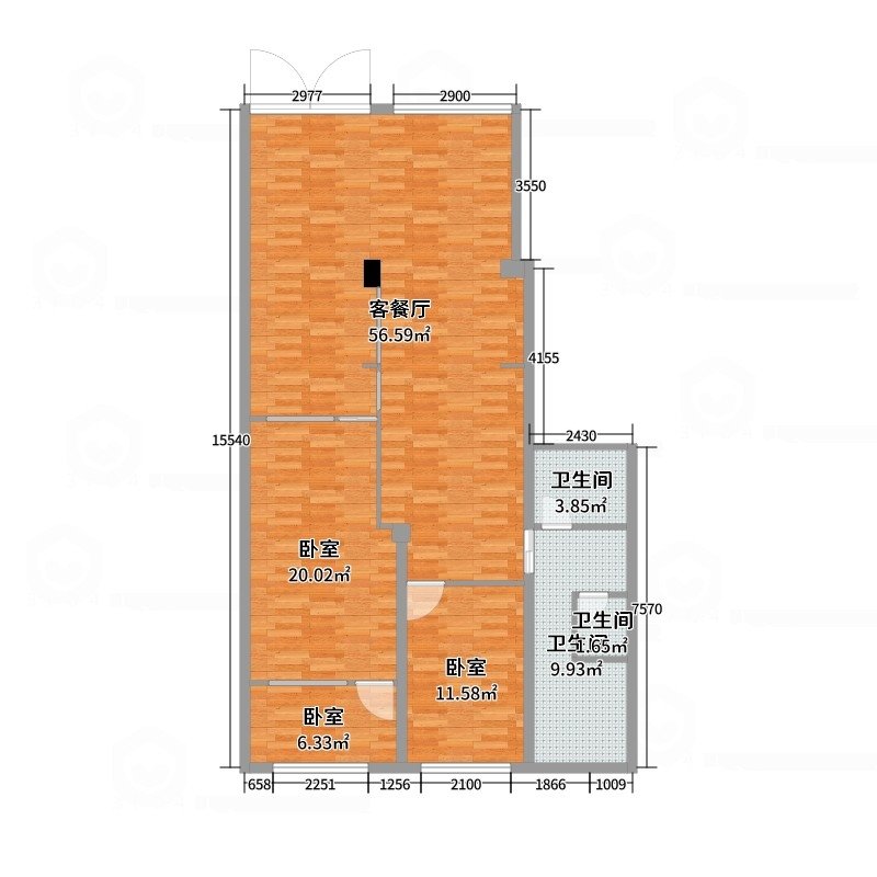 金典大厦,金典大厦 124.74平米12