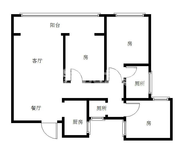 醴陵市城东毛坯3室2厅2卫二手房出售11