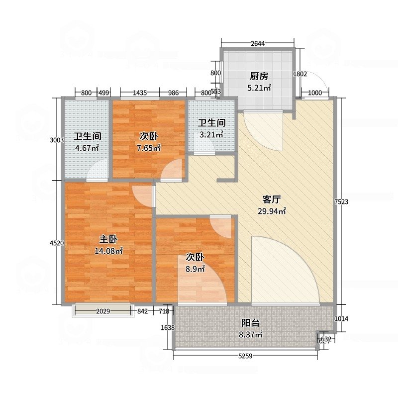 枣阳市枣阳市毛坯3室2厅2卫二手房出售14