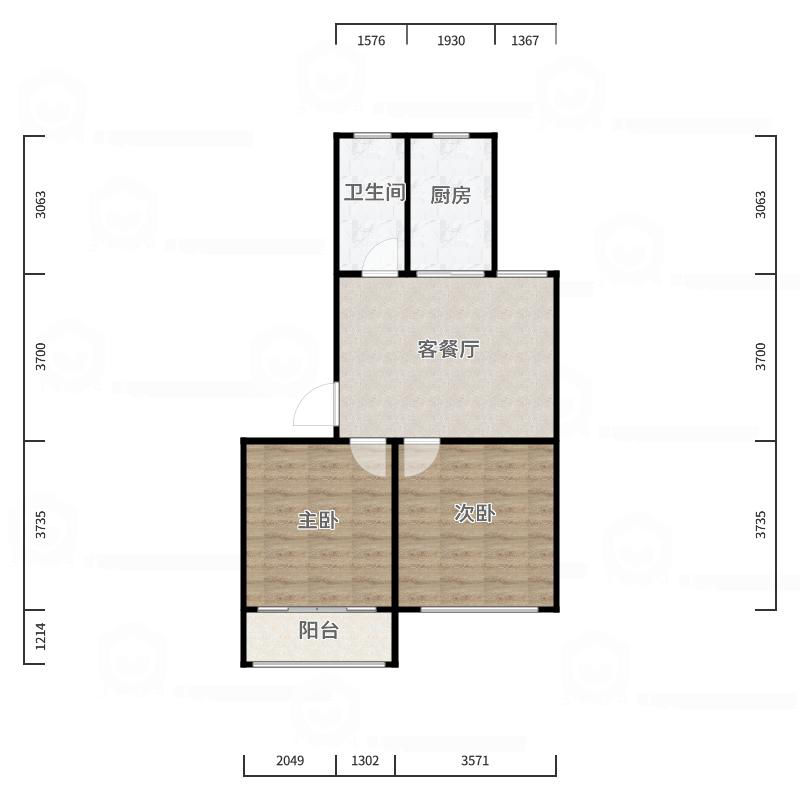 富新园,富新园精装2居室拎包入住6