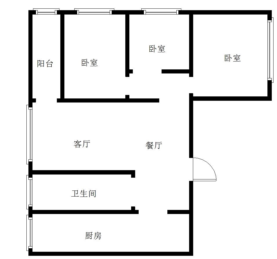 张湾区42厂毛坯3室2厅1卫二手房出售10