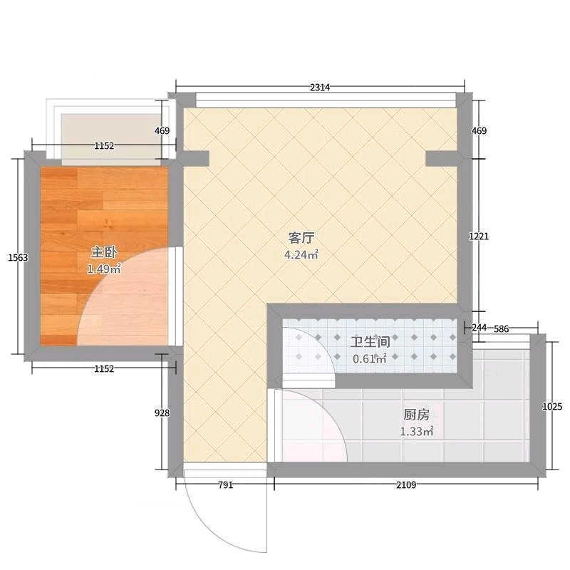 自流井区汇西精装1室1厅1卫二手房出售8