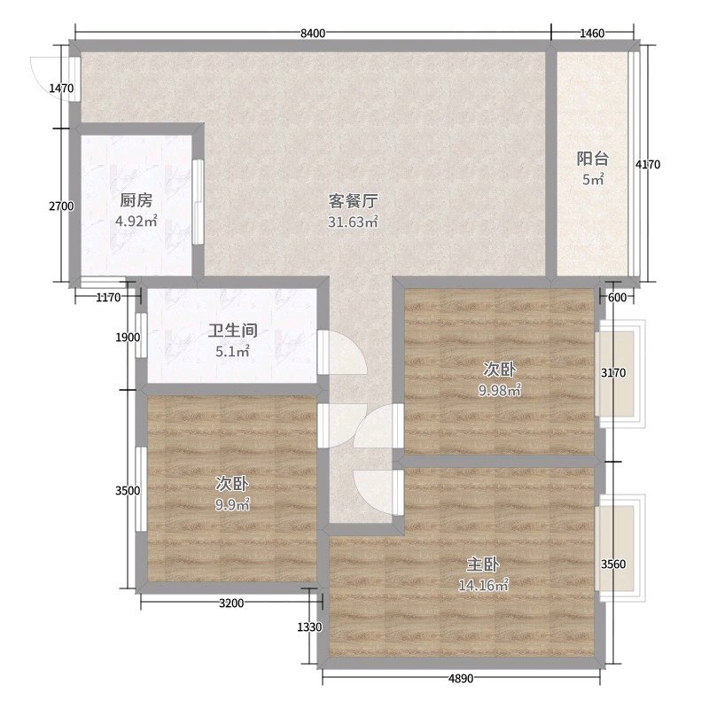 碧江区碧江区普通3室2厅2卫二手房出售11