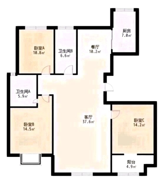 五通桥区竹根精装4室2厅2卫二手房出售11