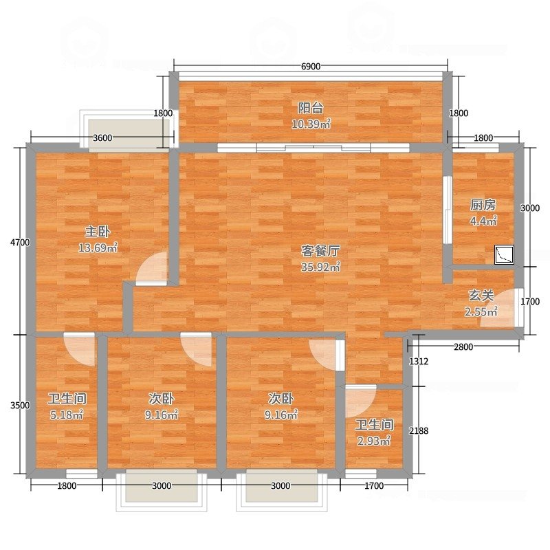 碧江区碧江区普通3室1厅2卫二手房出售5