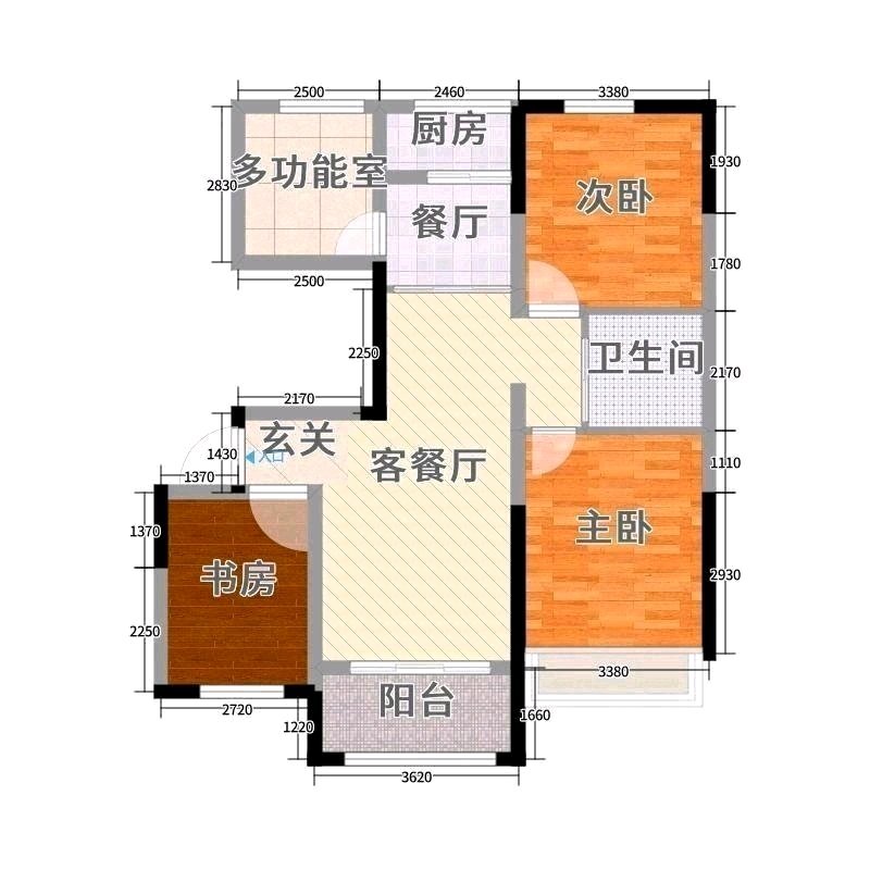 金山壹号,金山壹号107+7平米 四室两厅 老本拎包12