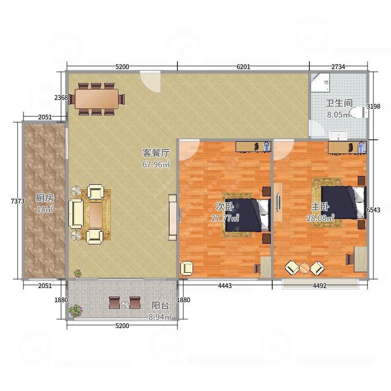 涿鹿中原,出租，涿鹿中原精装修大两居，拎包入住13800全包9