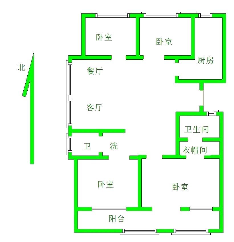 龙山北区,文轩旁龙山北区 110平米 首付20多万13