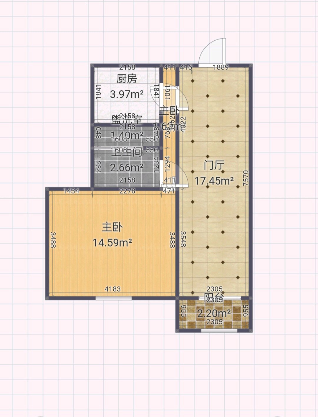 臻澜苑,建设路#BNAME毛坯1室1厅1卫1阳台8