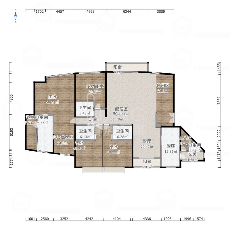 中粮海景壹号,精品好房，视野广，中粮海景壹号4室2厅4卫2阳台南北！13