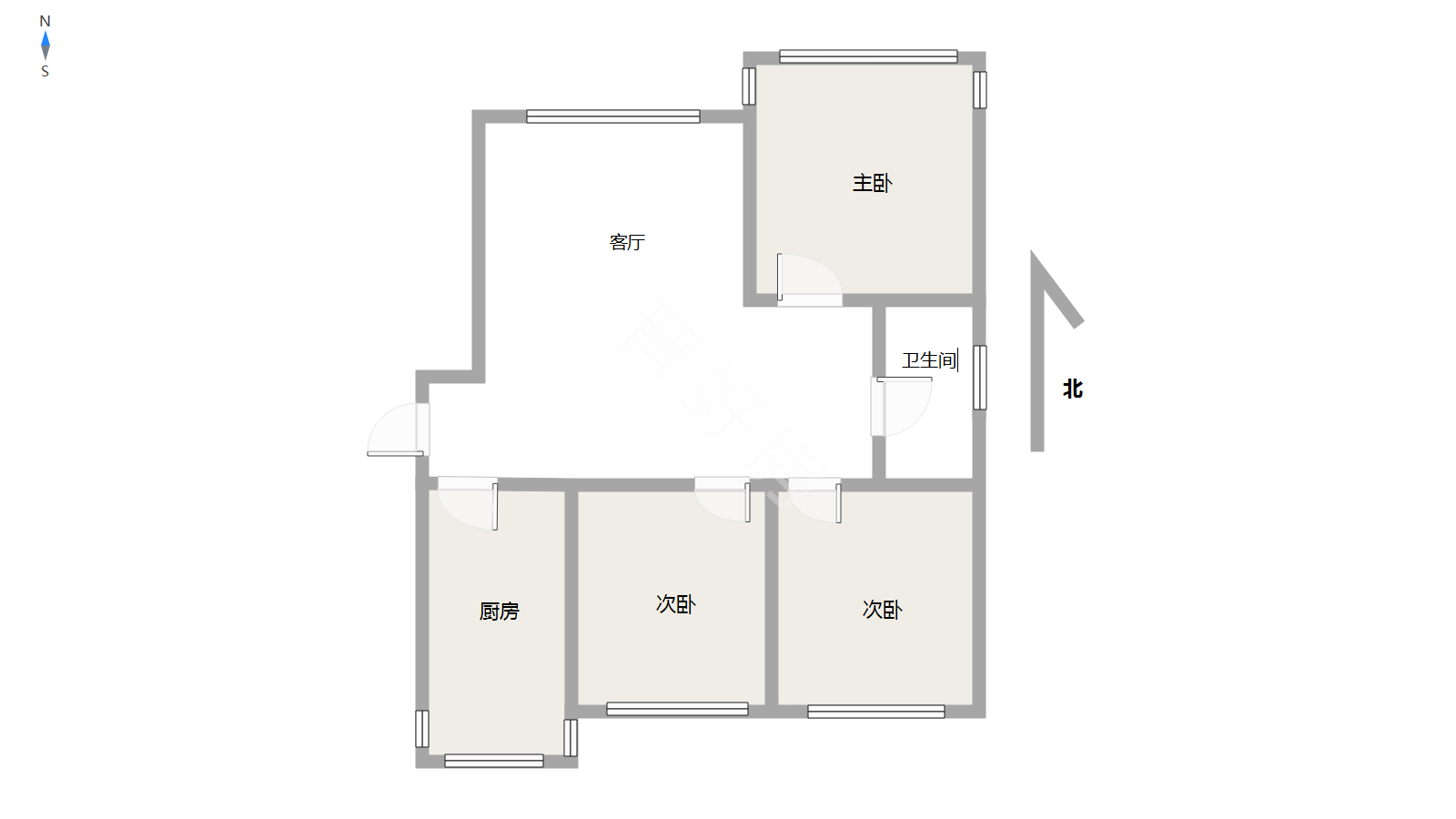 城区城东精装3室2厅1卫二手房出售11