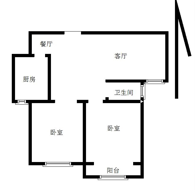 龙口市东城区精装2室1厅1卫二手房出售10