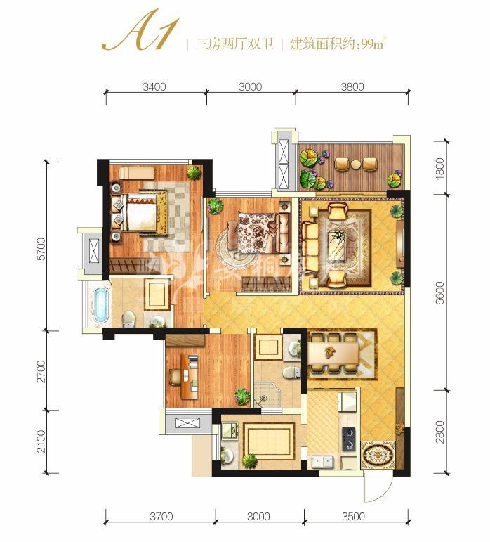 崇州羊马毛坯3室2厅2卫二手房出售9