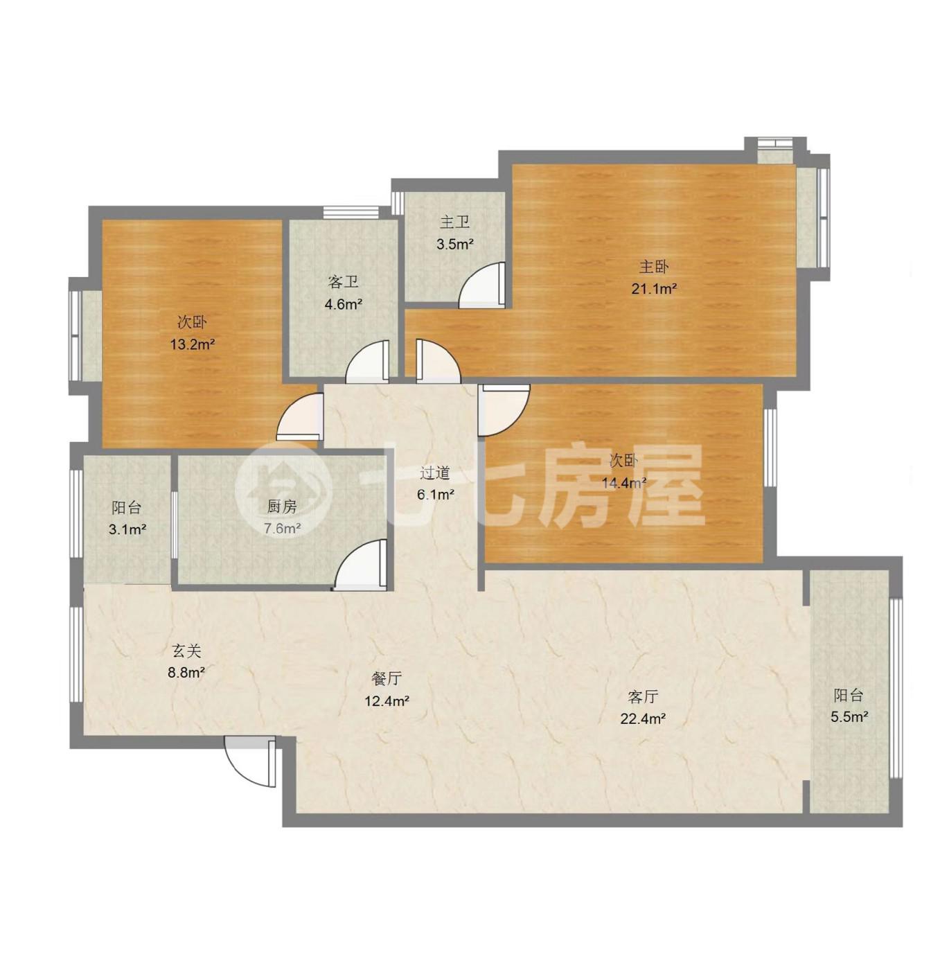 醴陵市城南精装3室2厅2卫二手房出售13