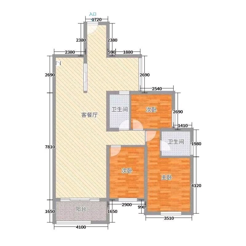 麒麟区南片区毛坯3室2厅2卫二手房出售12