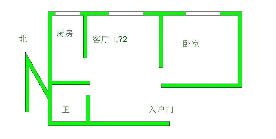 望湖花园二期,黄金楼层电梯房一室一厅户型11