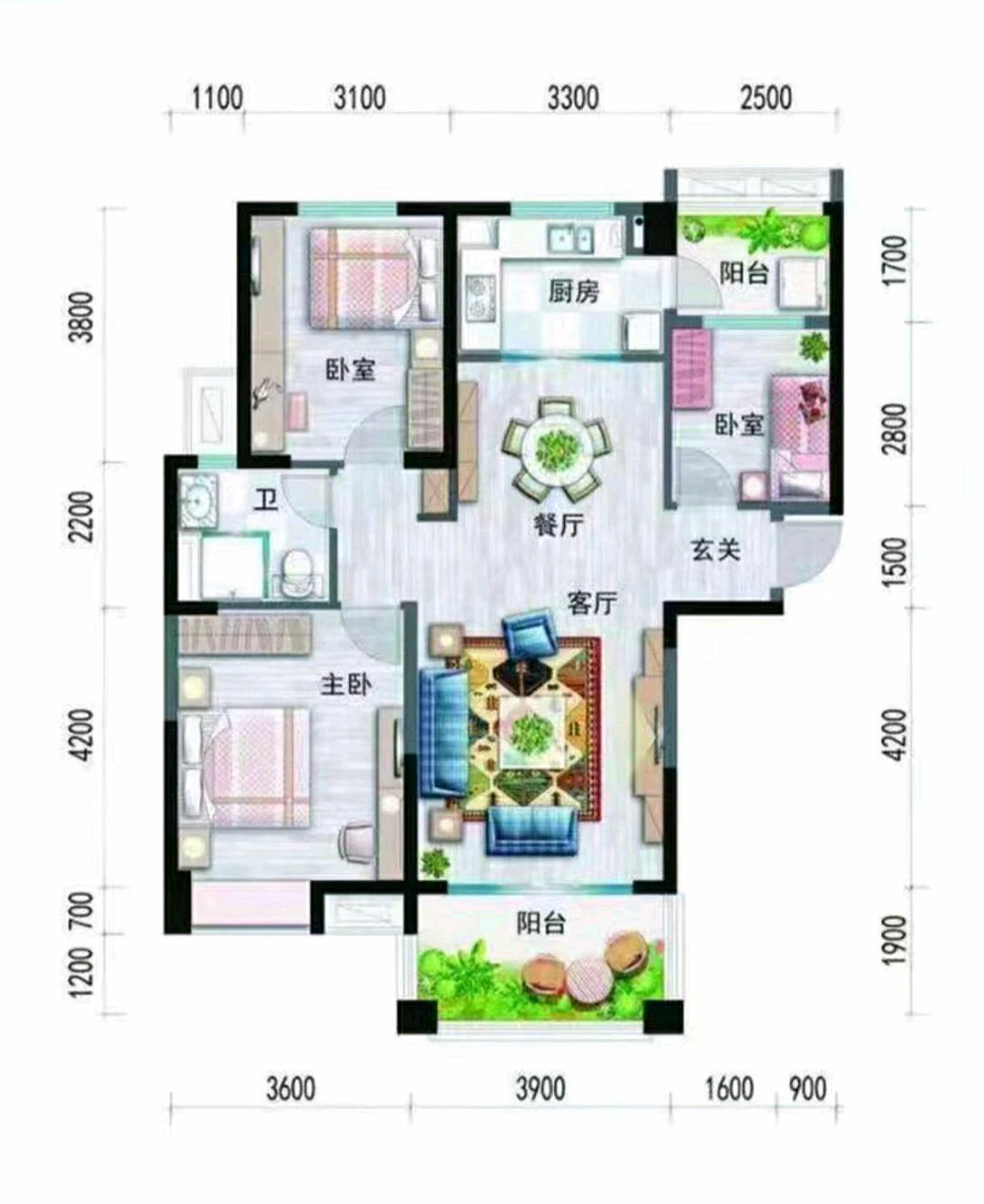 三山区城南毛坯3室2厅1卫二手房出售9