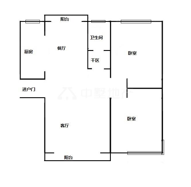 禹会区禹会毛坯2室2厅1卫二手房出售10