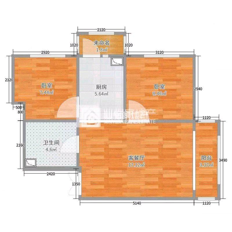 裕赐俯季,裕赐俯季 两室明厅 格局板正11