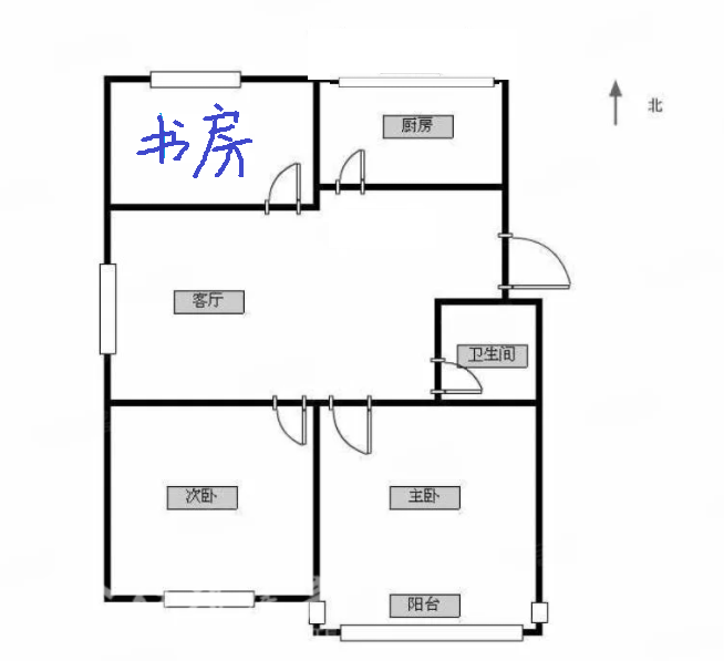 为民路,精致3室1厅1卫1阳台，小户型，大生活3