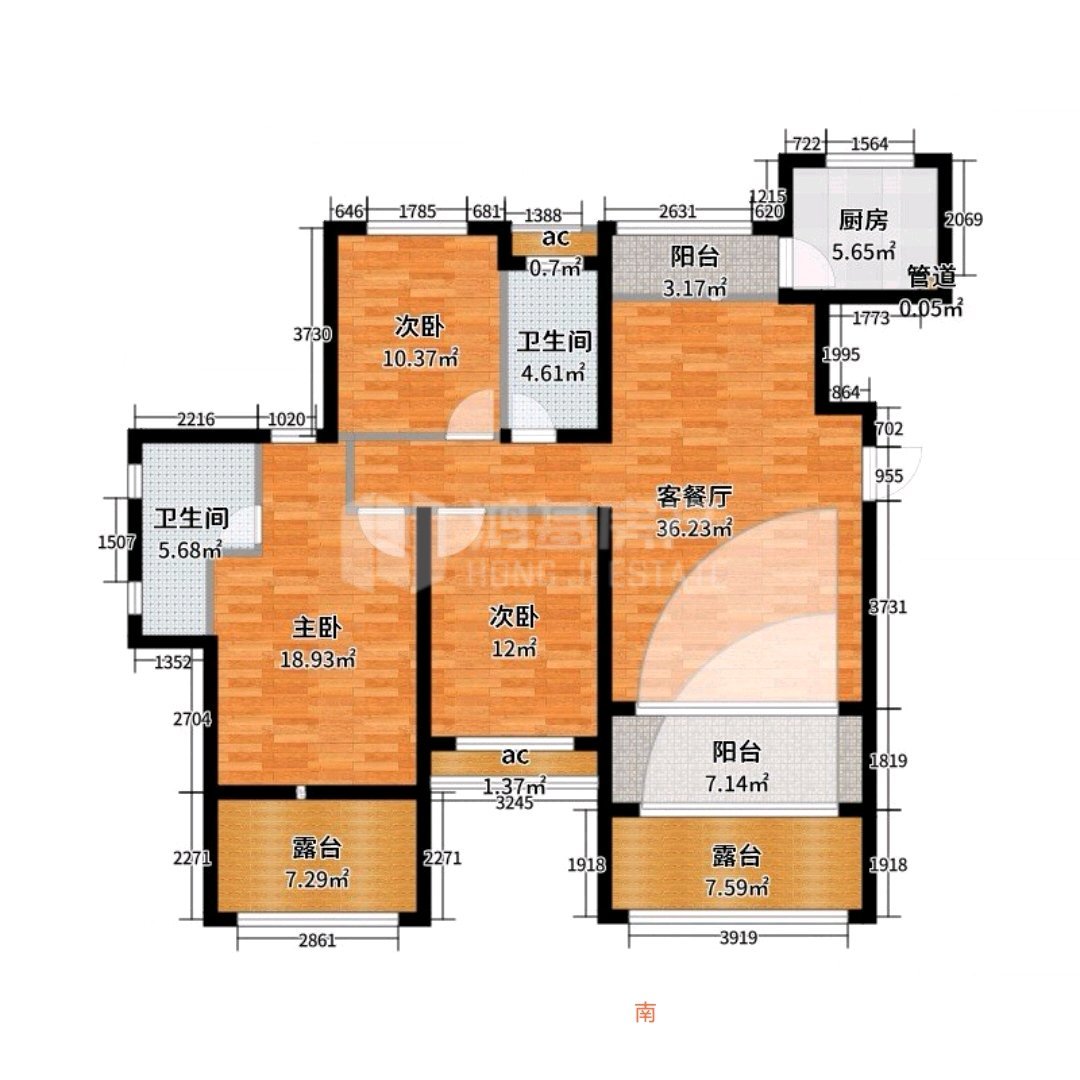 国贸天峯,房东诚心售卖 看房预约 采光充足 户型方正14