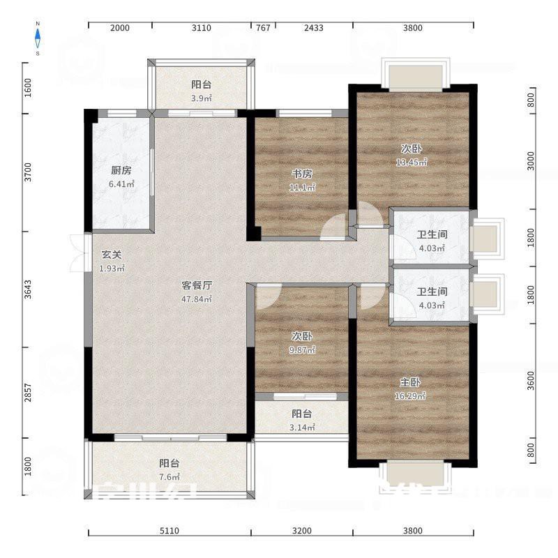 蕉城区万达精装4室2厅2卫二手房出售14