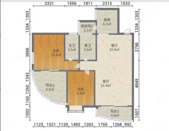 在水一方,在水一方 94平 两房朝南11