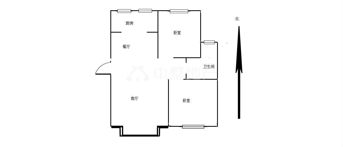 顺发泽润园二期,婚装全明户2室2厅1卫1阳台,格局工整合理11