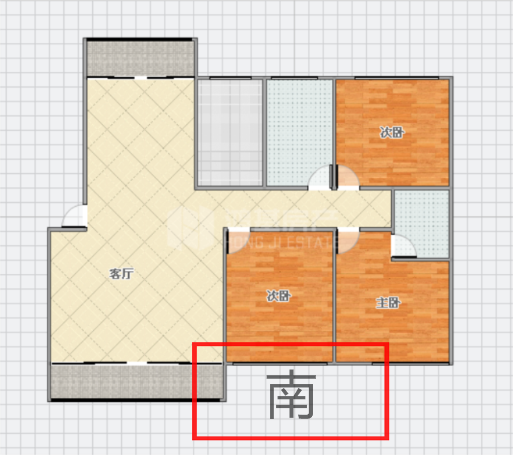 新建县文教路,3室2厅1卫1阳台125㎡,阔绰客厅,超大阳台14