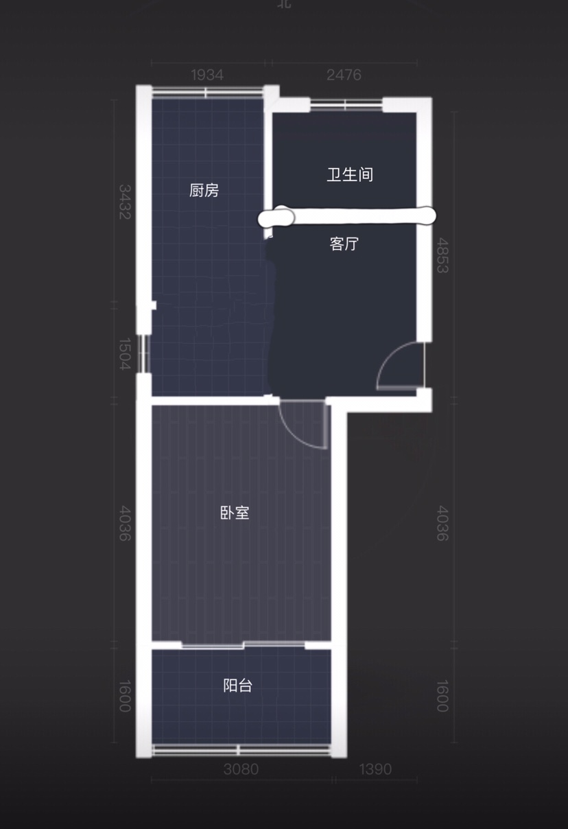 棋杆新村1室1厅1卫精装出租8