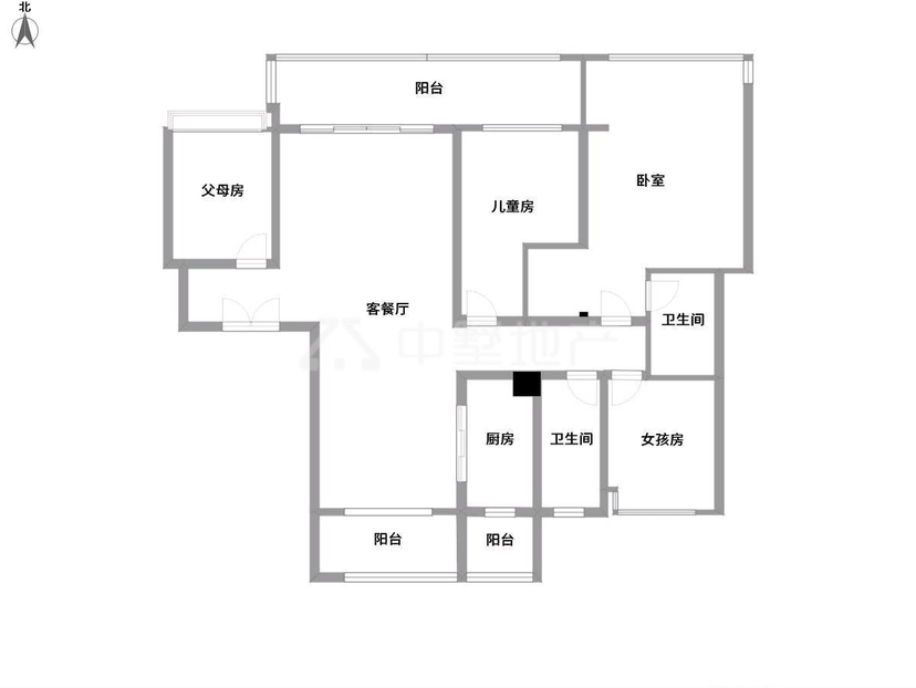 碧桂园天玺,天玺大平层，住家装修，户型方正11