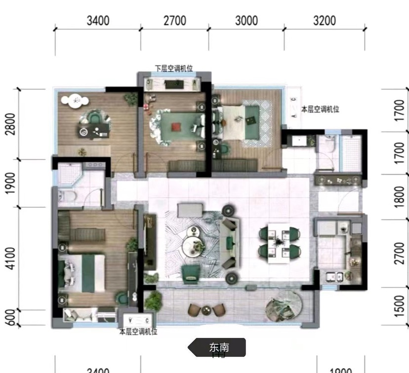 顺庆区市政新区毛坯4室2厅2卫二手房出售14