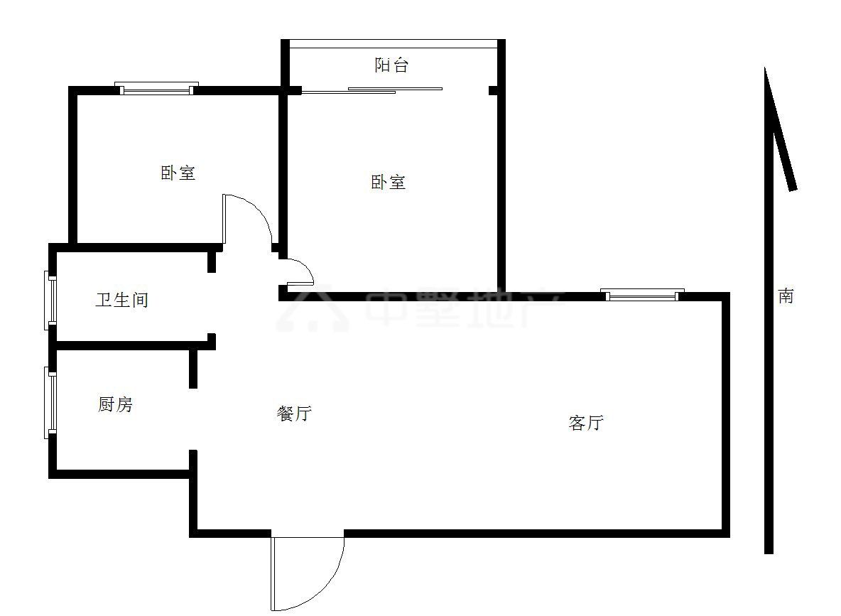 龙河新城A2区,难得一见的龙河新城A2区小户型 总价低，朝向好！7