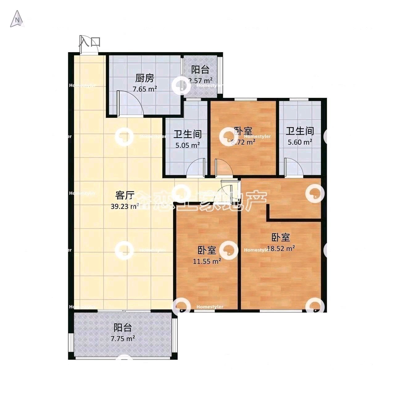 财富家园,恋上家 财富家园 128㎡3室2厅2卫2阳台毛坯，三面采光11