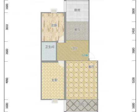 建兰小区2室2厅1卫朝南北普通