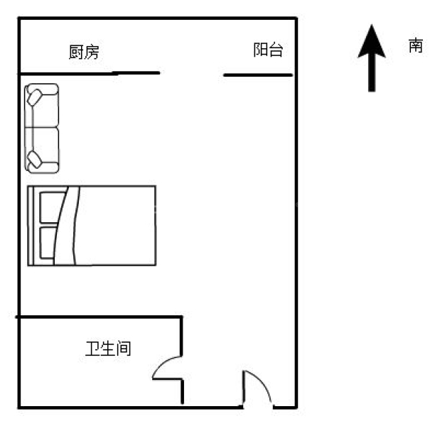 城市皇冠,出售高新四路小开间，35.59平8