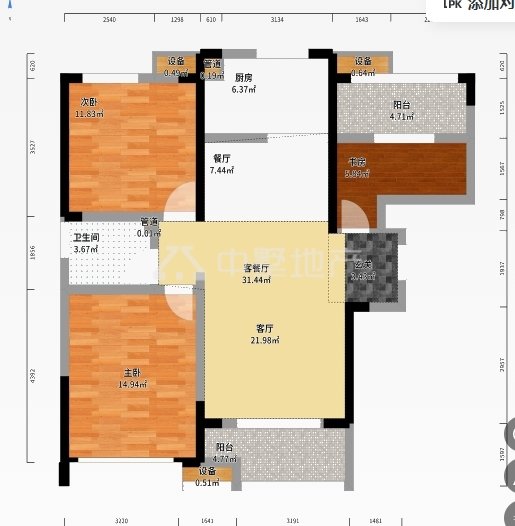 信地潜龙湾,信地潜龙湾 3室2厅1卫1阳台精装 使用面积大楼层好9