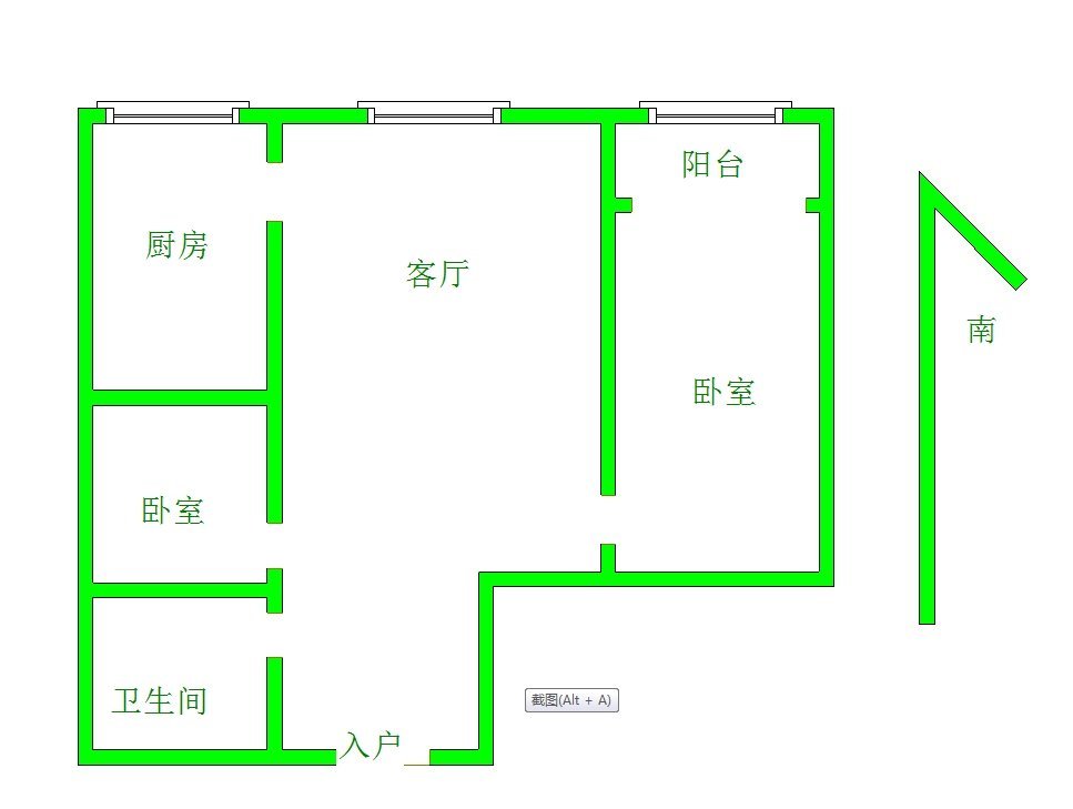 日新家园北区,实验北  精装小2居 电梯房 朝南  采光好10