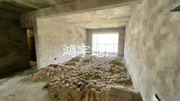 山水国际全新毛坏户型方正采光好安置房。