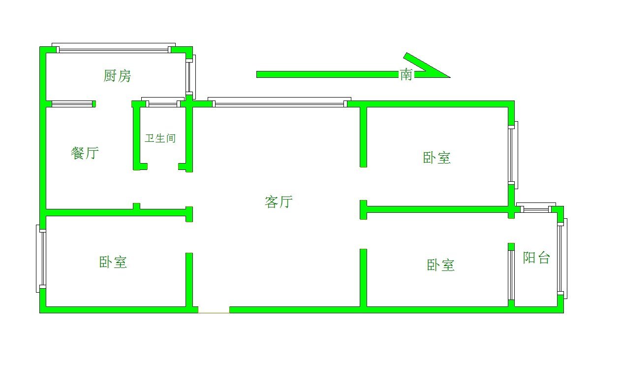 淮海陵园楼,南北通楼淮海陵园精装三居10