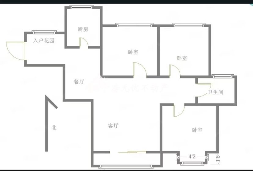 明德花园,明德花园地铁精装3室2厅1卫1阳台，13