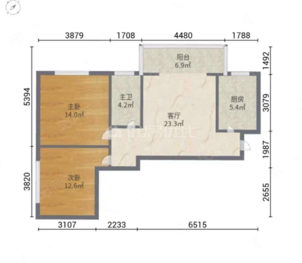 御熙嘉苑,南街转盘附近 御熙嘉苑电梯精装全配两居 全明户型11