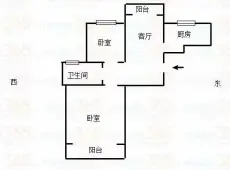 裕安区|皋城公馆2室1厅1卫出售