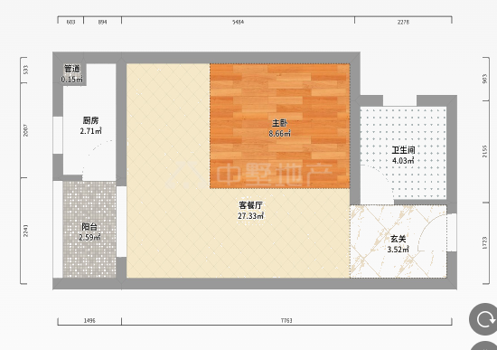 智慧锦城其他,智慧锦城精装公寓47平，交通便利，家具家电全送2